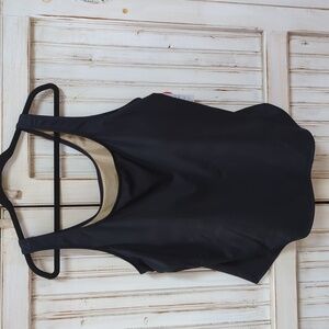 L.L. Bean, black tankini top. Size 20W